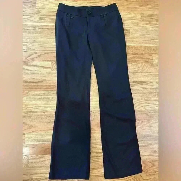 Club Monaco Women Black Wool Blend Career Dress Pants Sz 2 - Picture 1 of 8